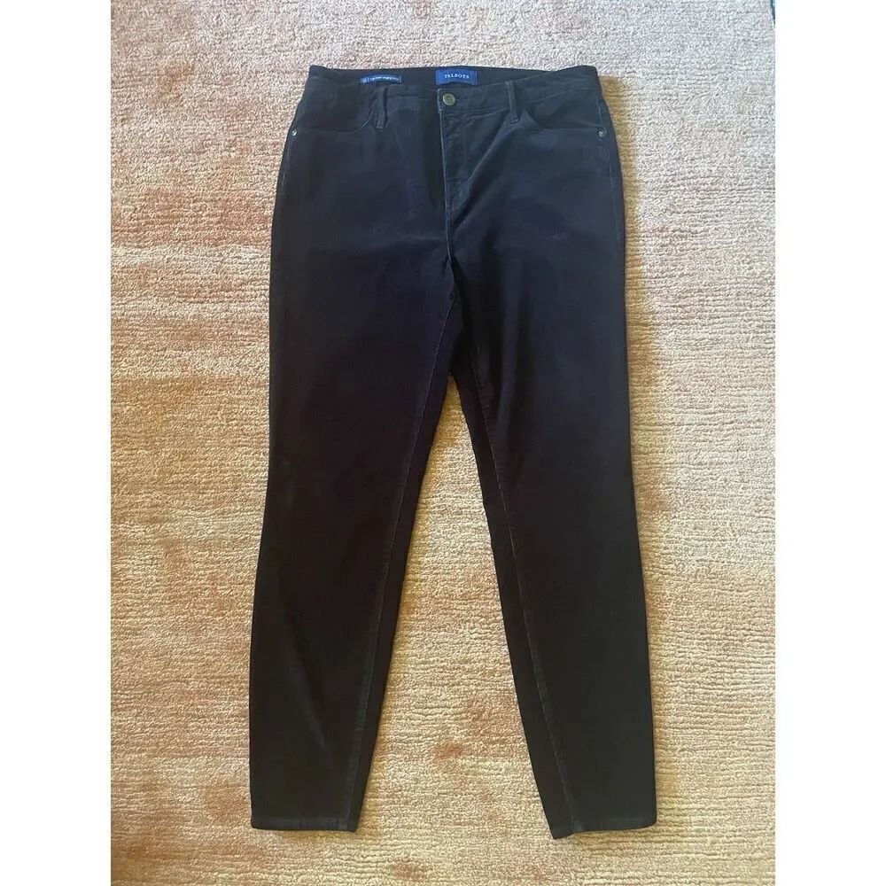 TALBOTS Corduroy Black Women’s High-Waist Jegging  Ankle Pants  Jeans Size 10